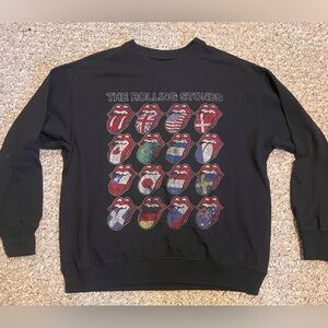 Hollister Rolling Stones Crew Neck Sweatshirt size Small